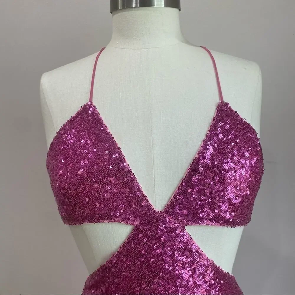 Hello Molly Glittering Pink Mini Dress - Picture 3 of 15